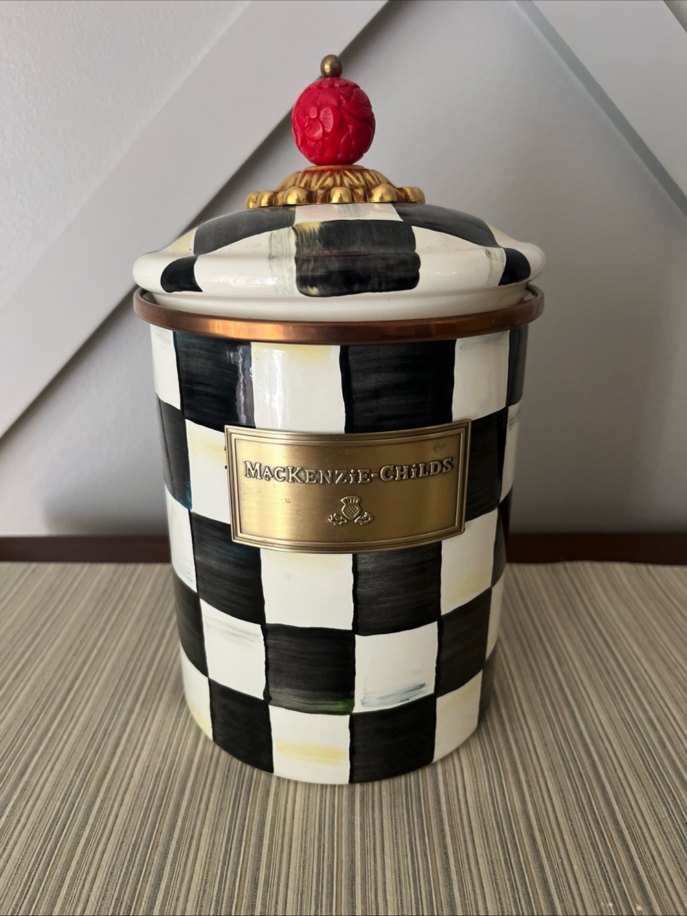 Mackenzie-Childs Courtly Check Canister Large